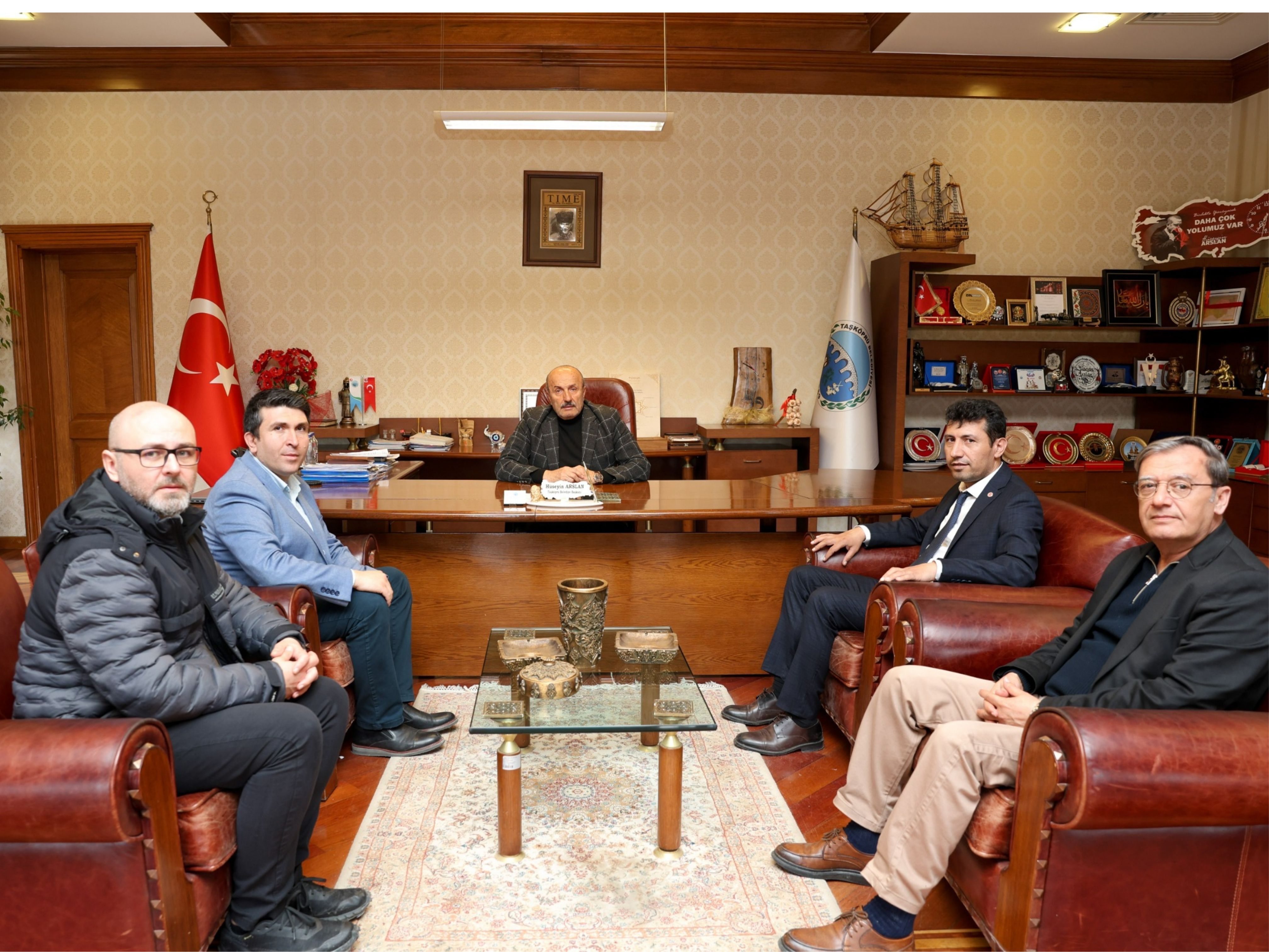 Taşköprü MYO Yönetiminden Belediye Başkanı Hüseyin Arslan’a  Ziyaret