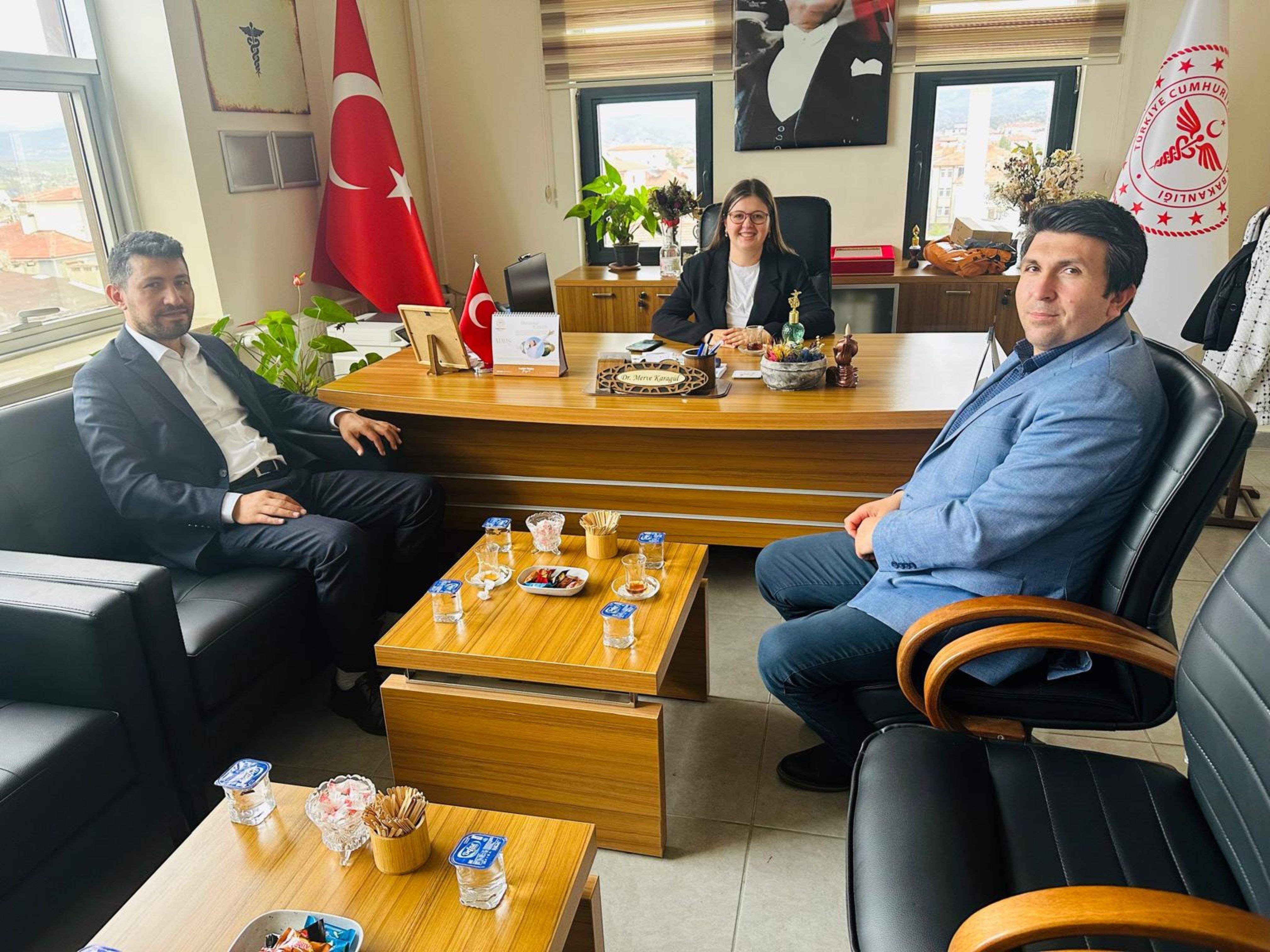 Taşköprü MYO’dan İlçe Sağlık Müdürlüğü’ne Nezaket Ziyareti